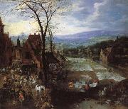 Joos de Momper A Flemish Market and Washing-Place oil painting picture wholesale